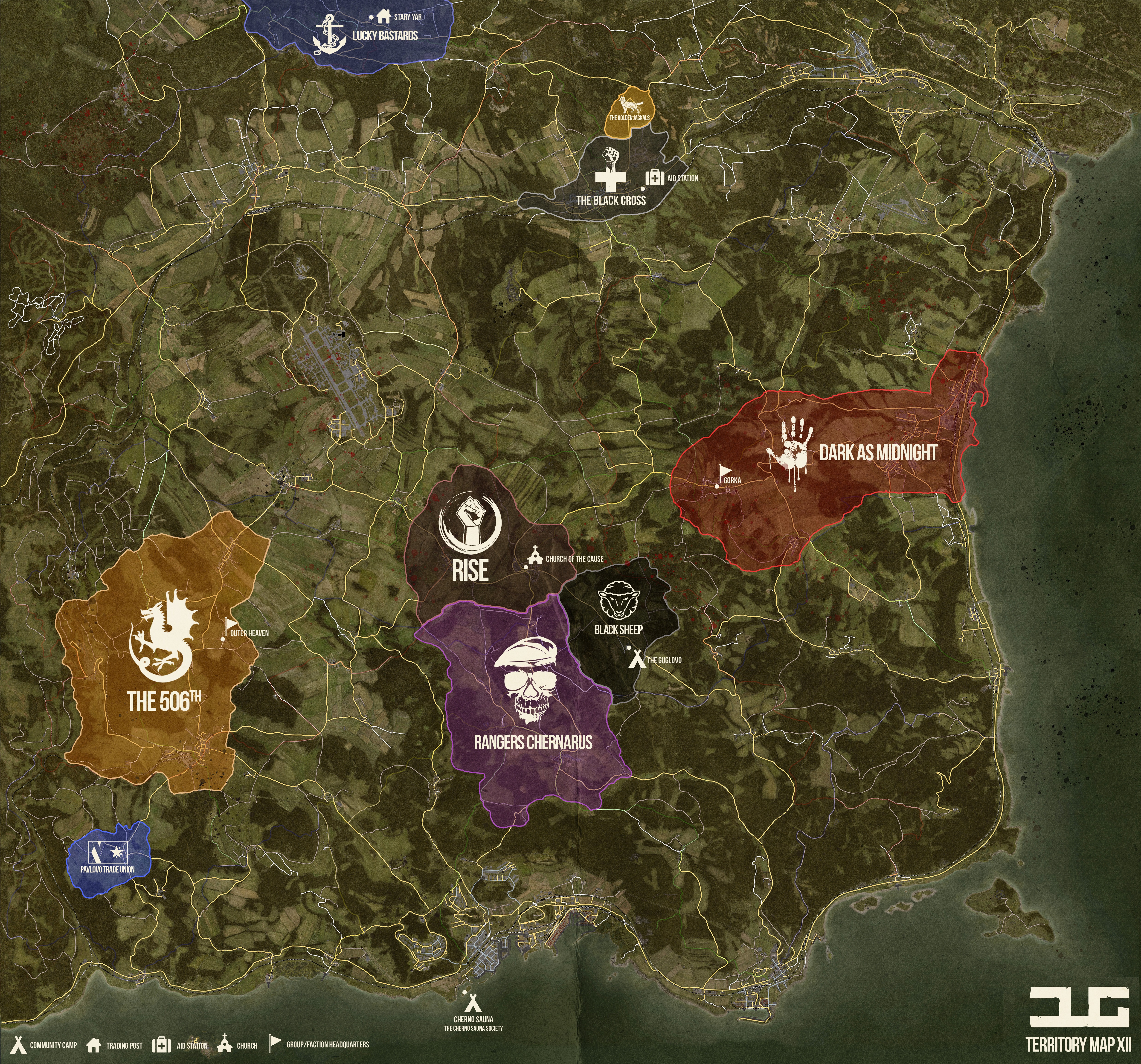 The iZurvive community created web-based map for DayZ [G24]. The map is