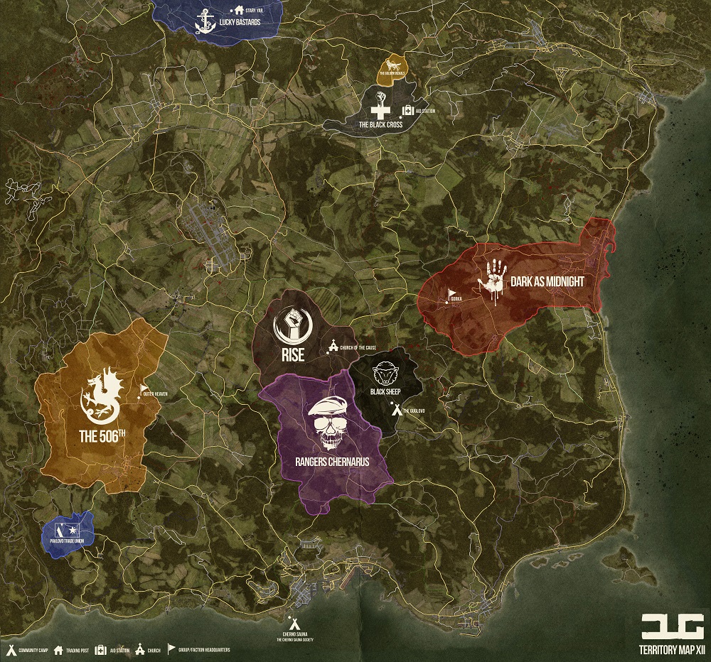 dayzunderground faction territory map