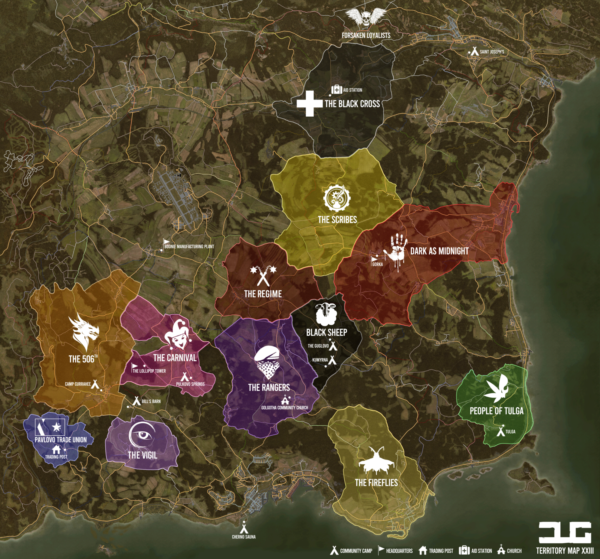 DUG Territory and POI Map – May 2021