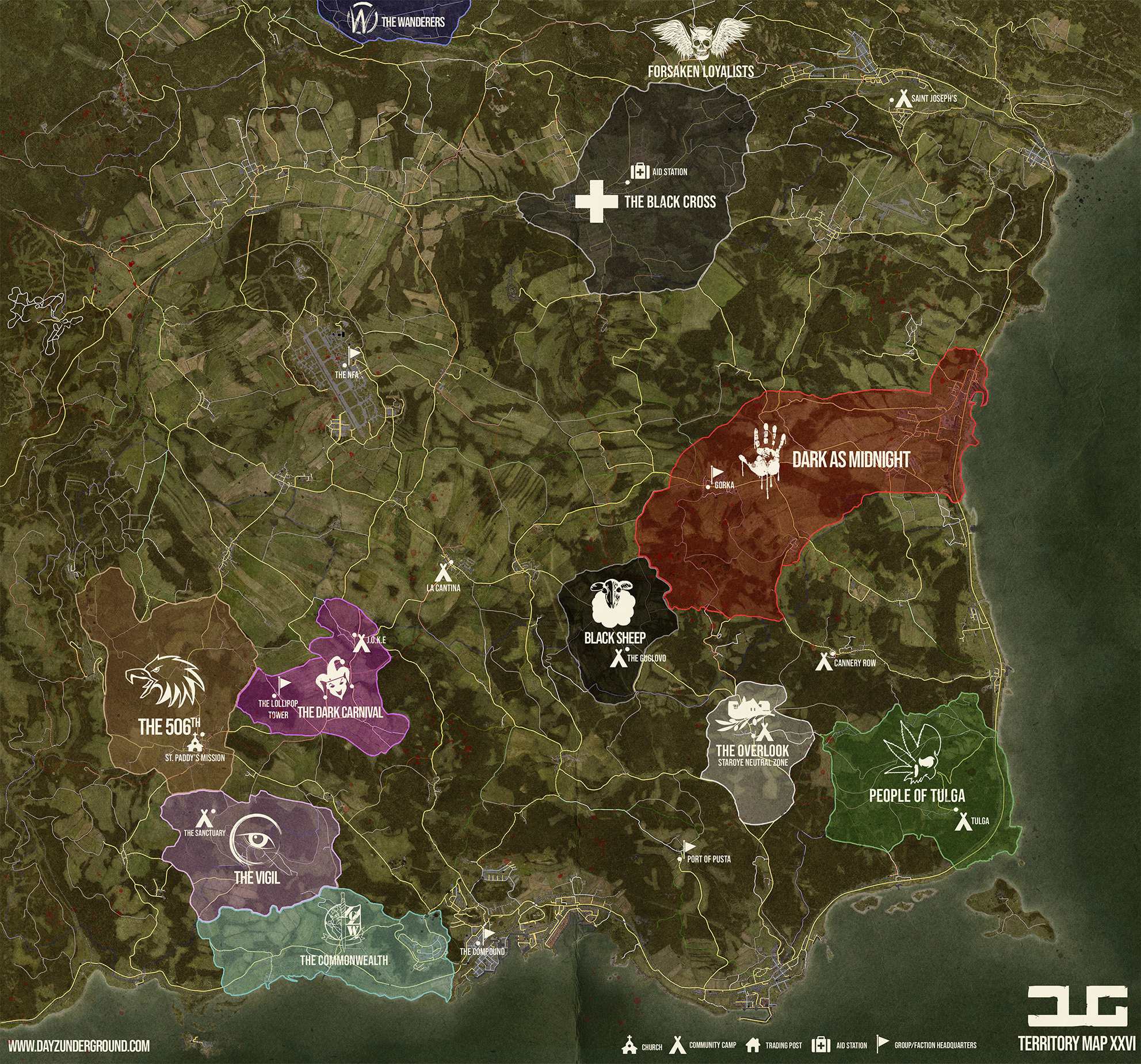 DUG Territory and POI Map – November 2021