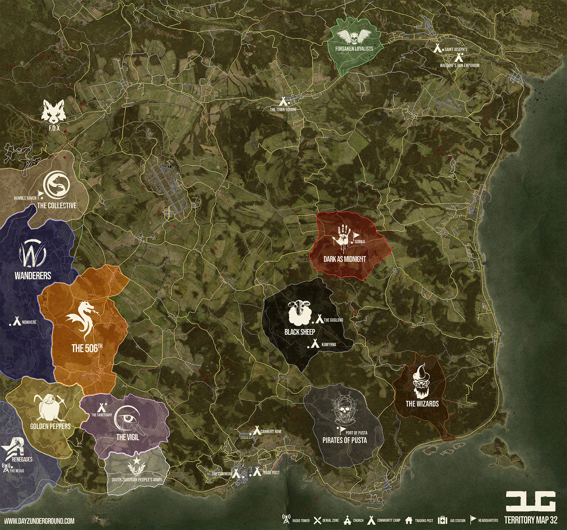 DUG Territory and POI Map – June 2023