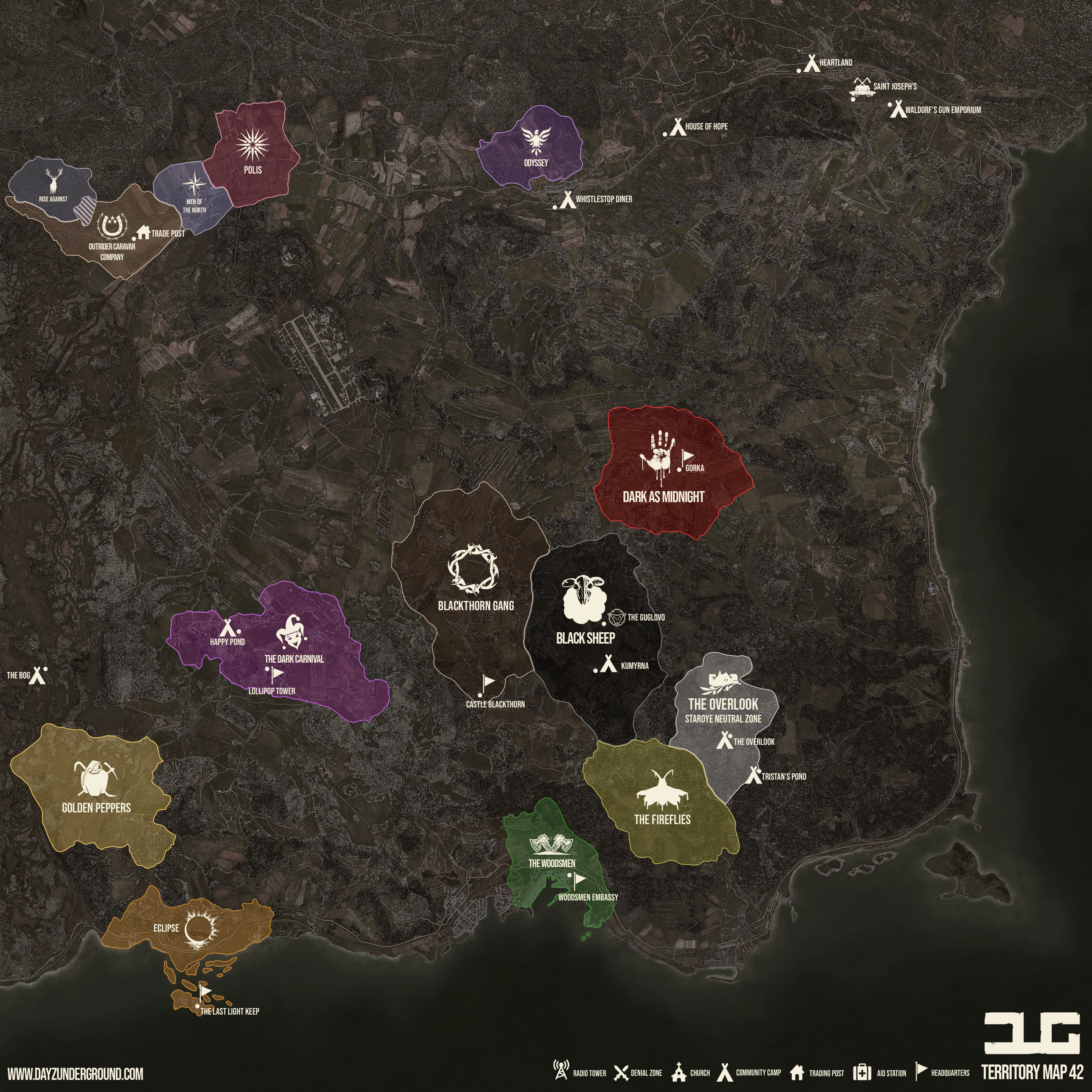dayz underground territory map Jan 2025