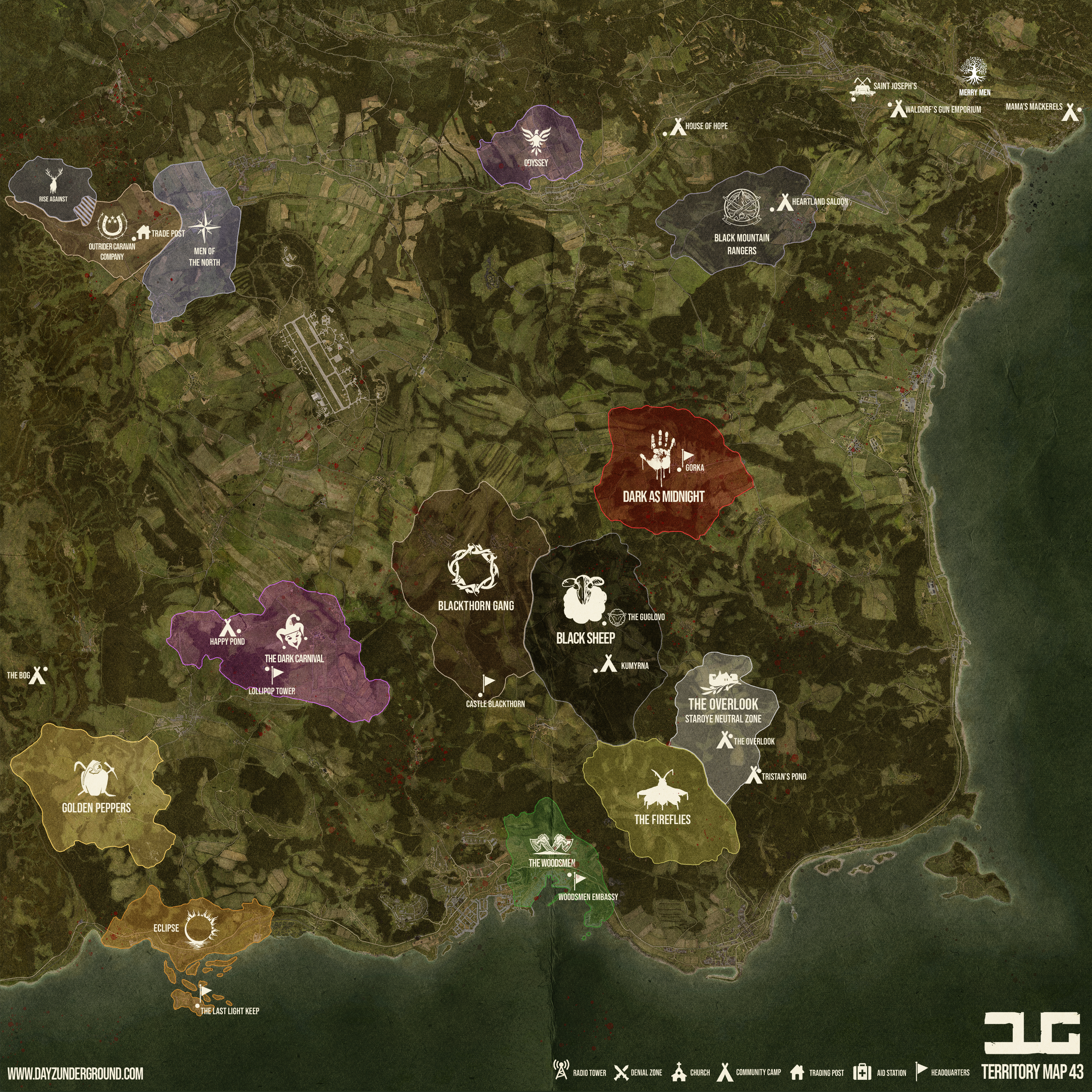 dayz underground territory map Jan 2025